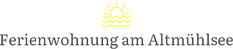 Logo der Ferienwohnung am Altmühlsee mit Schriftzug und Symbol
